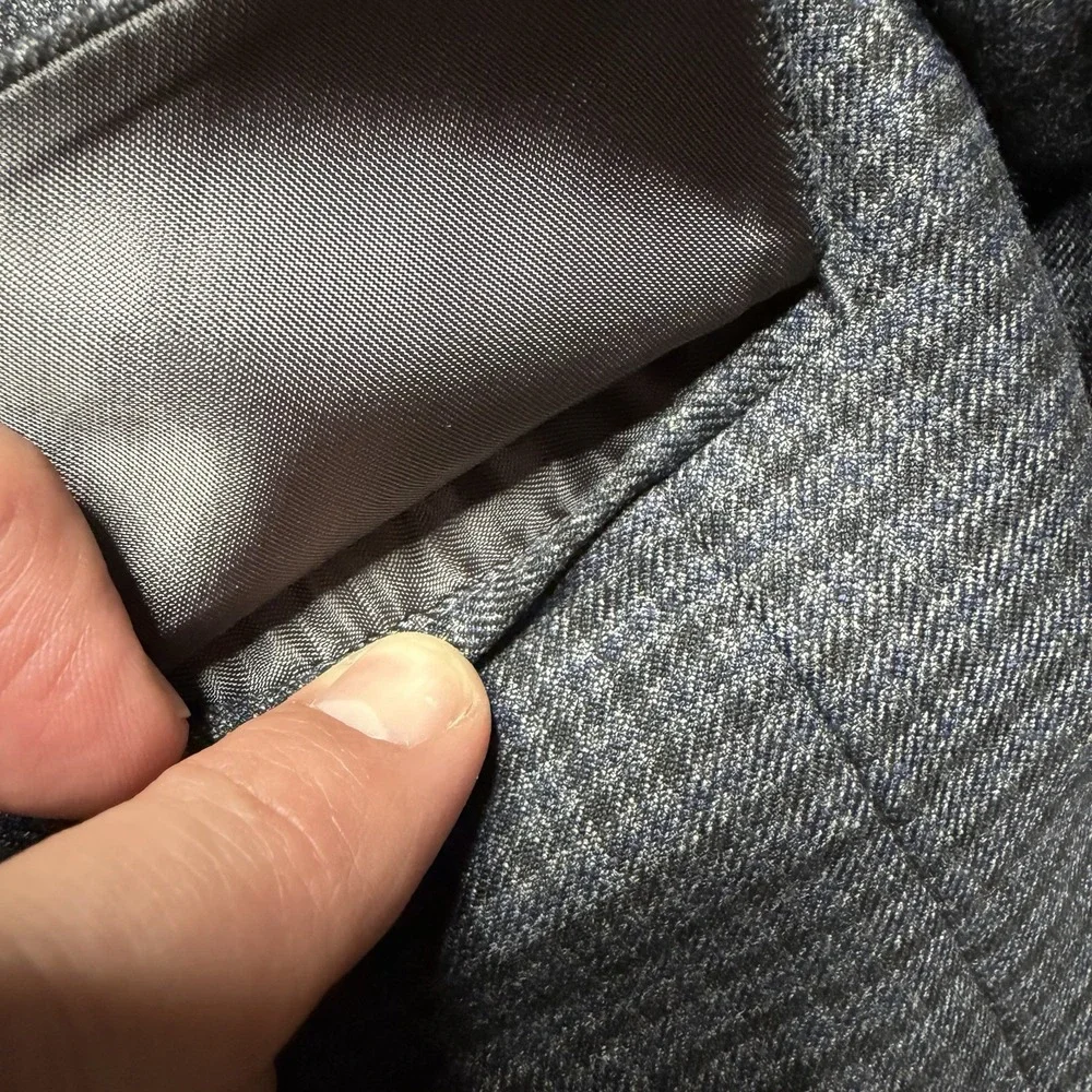 Ralph Lauren Blazer Men 48L Performance Blend Blue Glen Plaid Houndstooth Check